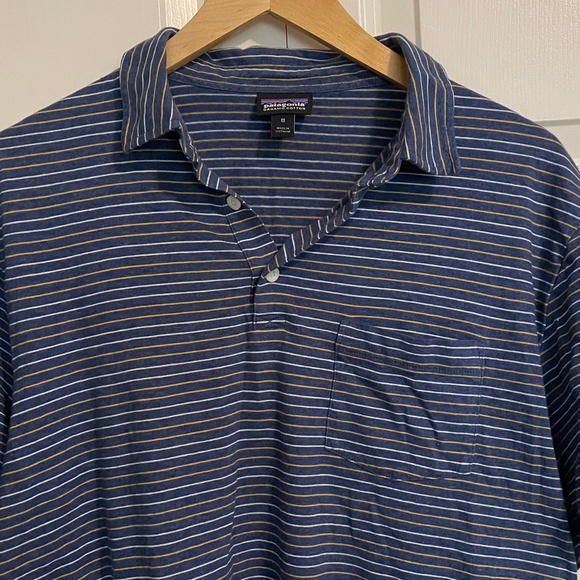 Patagonia Striped Polo Shirt - Medium - Picture 3 of 5